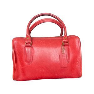 Vintage red coach handbag